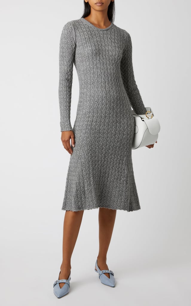 Mansur Gavriel Cableknit Knee-length Sweater Dress