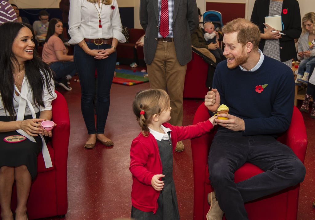 Meghan Markle and Prince Harry at Broom Farm Community Centre