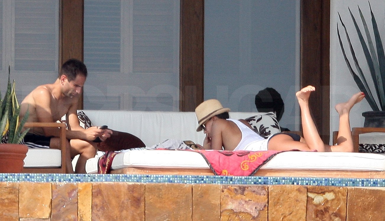 Jessica Alba and Cash Relaxing Poolside in Cabo