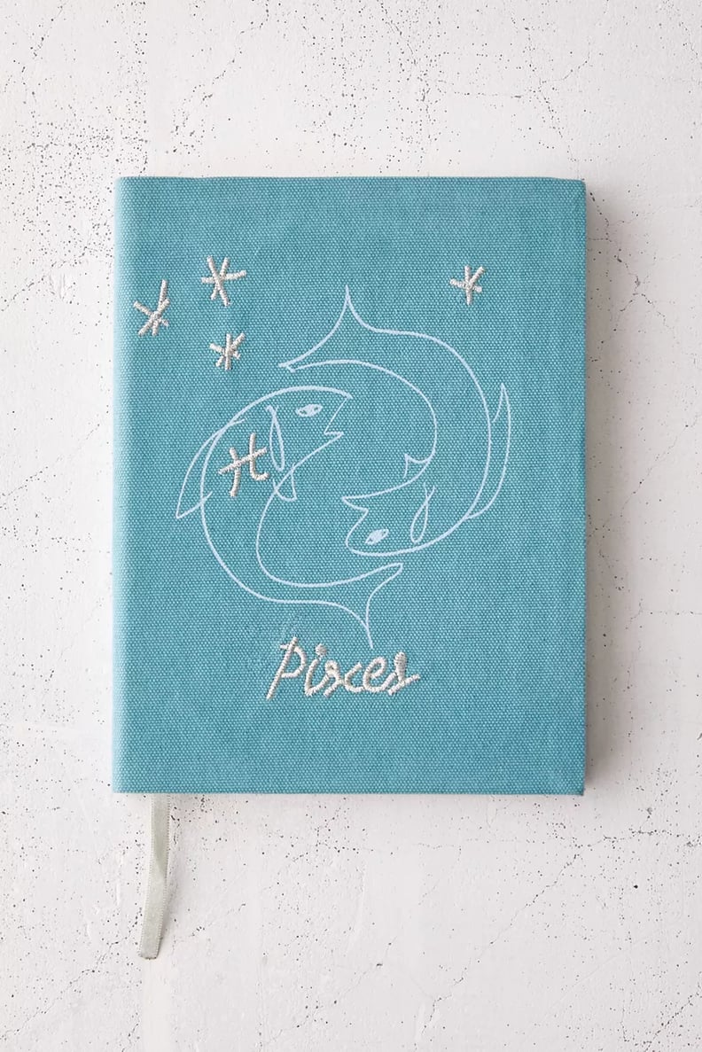For Self-Reflection: Zodiac Embroidered Journal