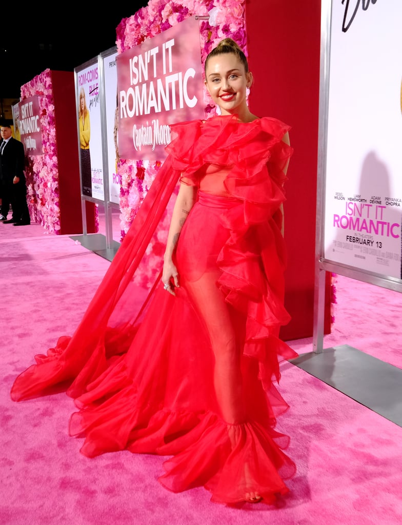 Miley Cyrus's Red Dress at Isn't It Romantic Premiere