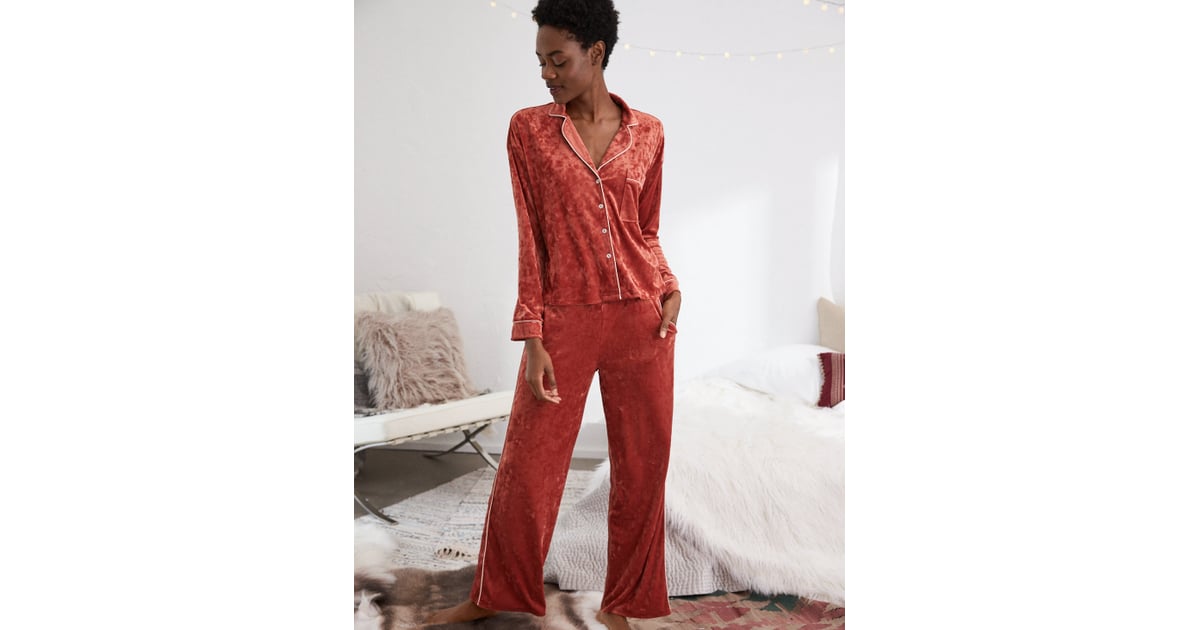 Aerie Velvet Sleep Shirt and Pant Pajama Sets POPSUGAR Fashion Photo 4