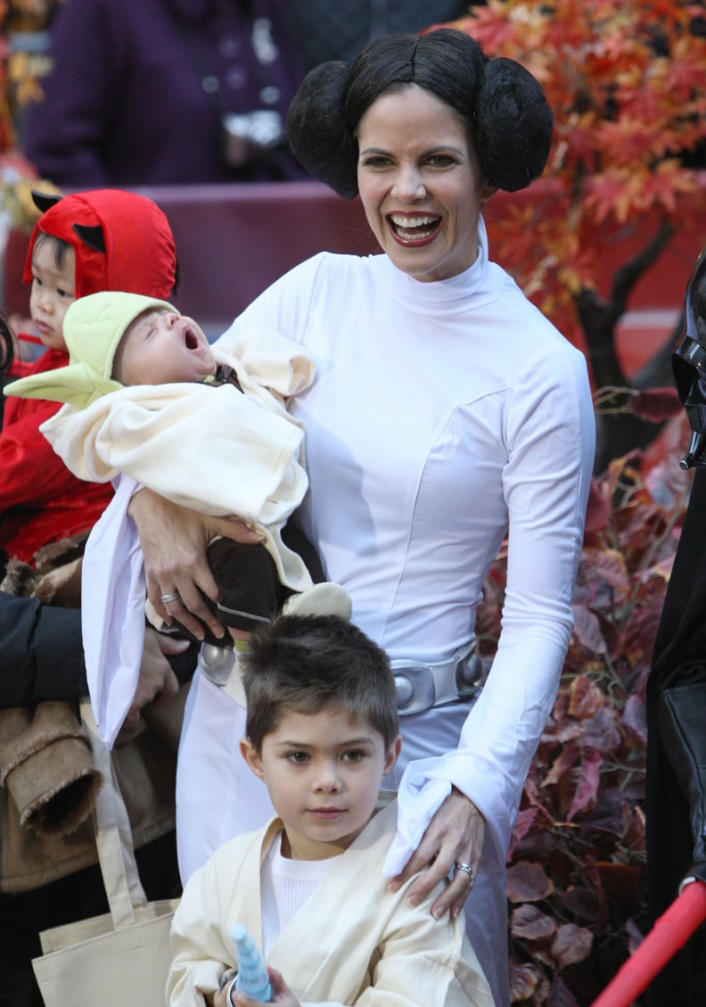 Natalie Morales and Her Kids as Princess Leia, Luke Skywalker, and Yoda