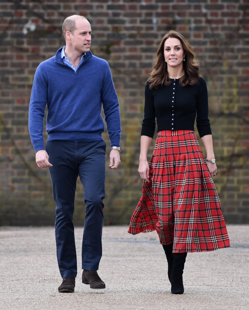 Kate Middleton's Plaid Midi Skirt December 2018