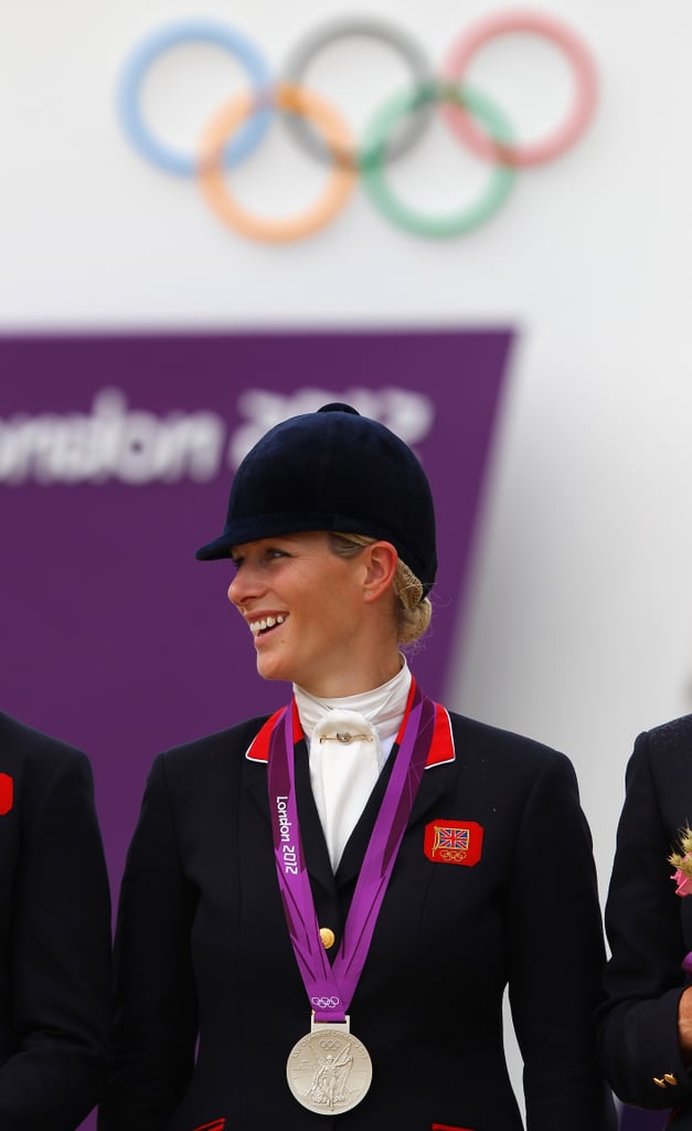 Zara posed with her silver medal at the London Olympics.