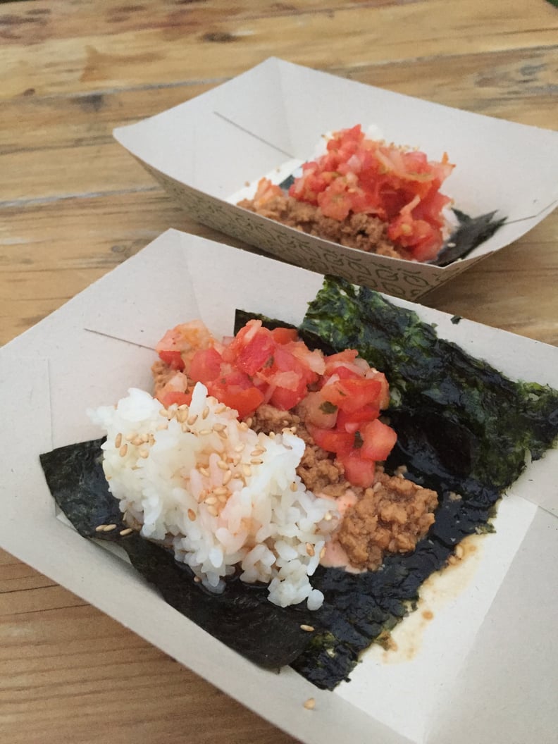 Create the ultimate sushi-taco hybrid by wrapping the filling in seaweed.