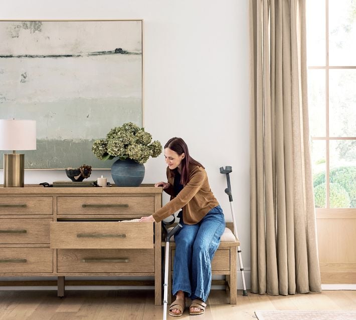 An Upholstered Dresser Seat