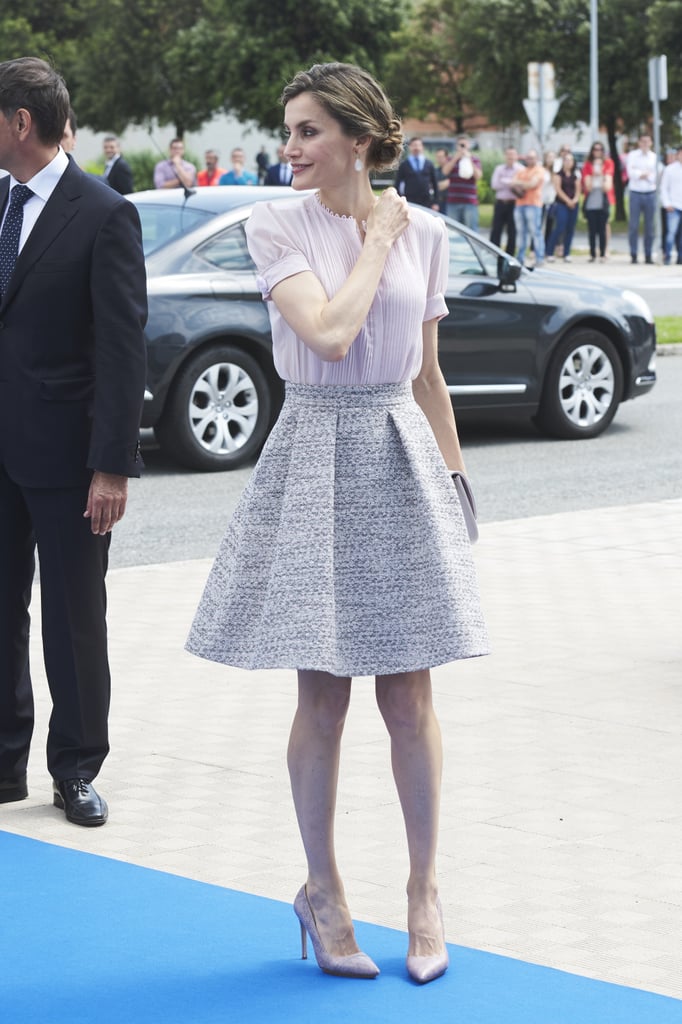 Queen Letizia's Hugo Boss A-Line Skirt June 2016