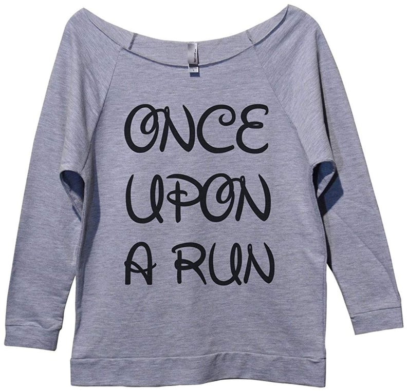 Funny Threadz Disney Off-the-Shoulder "Once Upon a Run" Shirt