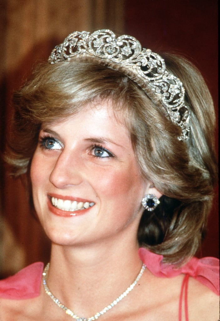While attending a banquet in Australia in April 1983, Diana wore the Spencer family tiara and diamond and sapphire jewels given to her by the Crown Prince of Saudi Arabia.