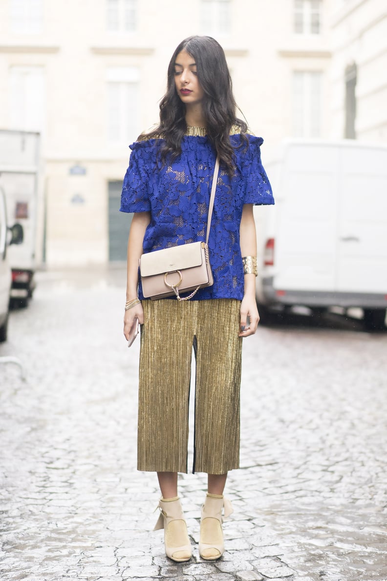 Pair an Off-the-Shoulder Top With Culottes