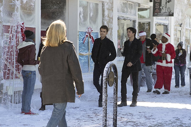 Paul Wesley as Stefan and Ian Somerhalder as Damon.