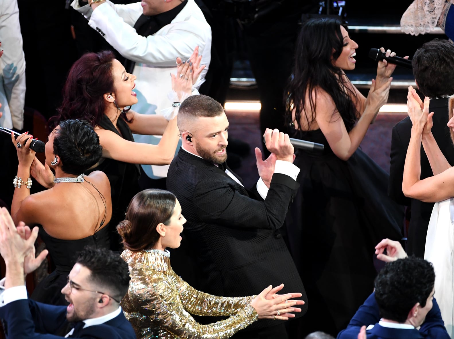 Justin Timberlake Dancing With Celebrities at 2017 Oscars PS Celebrity