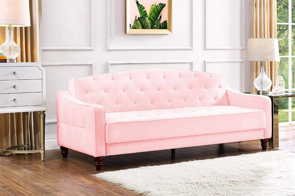 salvador grey tufted sleeper sofa bed