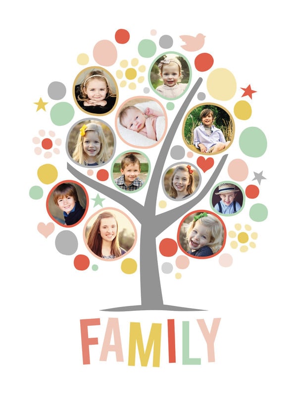 My Funny Family Tree Custom Photo Art Print