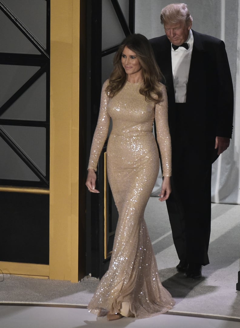 Melania's Gold Gown