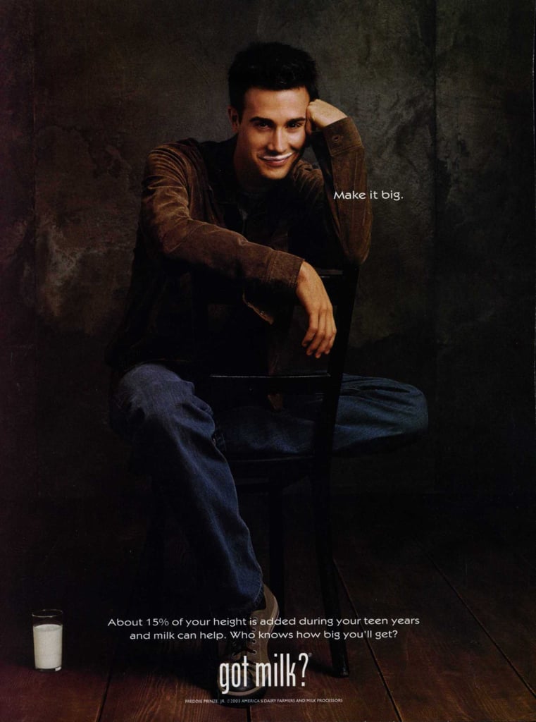 Freddie Prinze Jr. gave a sweet smirk in his "Got Milk?" ad.