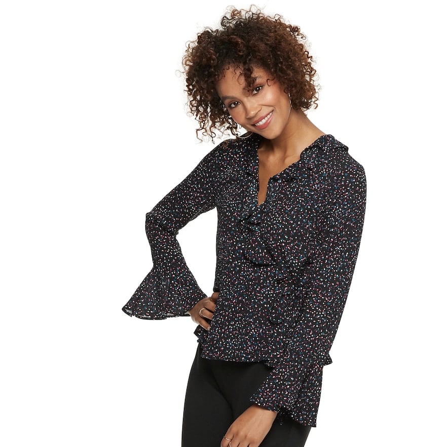 Popsugar Ruffle Faux Wrap Top Best Popsugar At Kohls Pieces On Clearance Popsugar Fashion Uk 