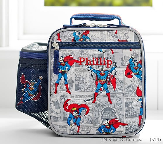 superman backpack with lunchbox