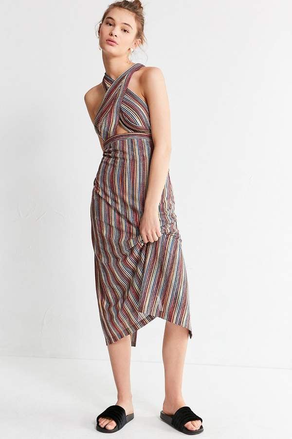 Urban Outfitters Estella Twisted Halter Midi Dress