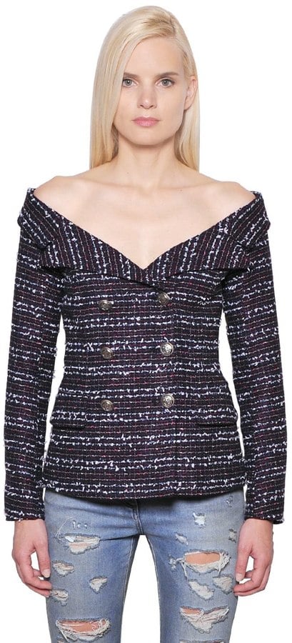 Faith connexion tweed jacket top