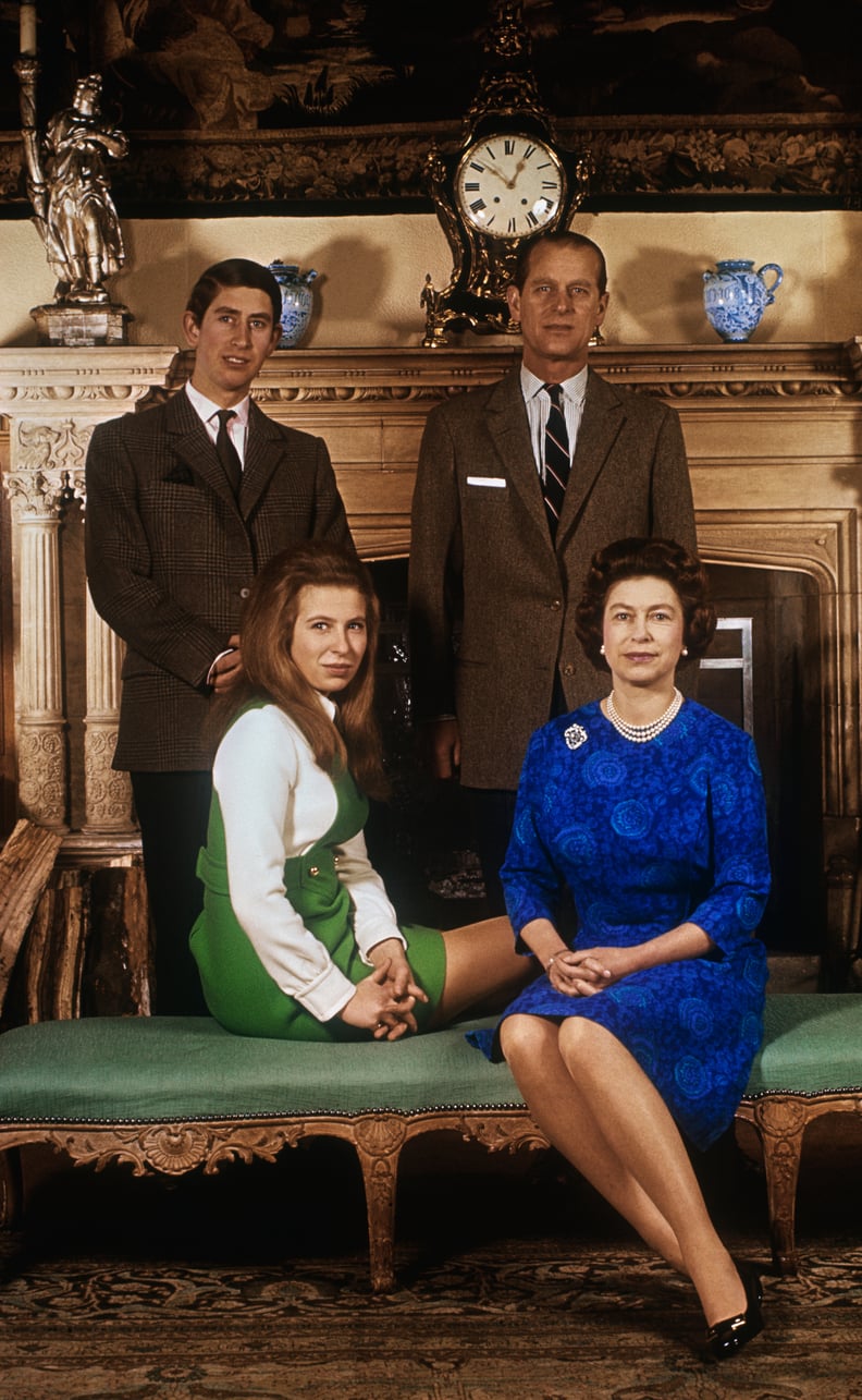 Prince Charles and Princess Anne With Their Parents in Norfolk, England, in 1970