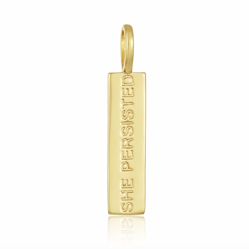 Melinda Maria Icons 'She Persisted' Word Bar Necklace Charm