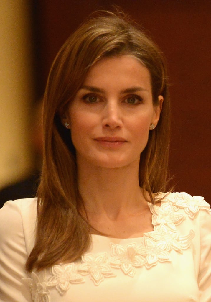 In November 2013, Letizia looked stunning in white to meet the mayor of Miami during a visit to the USA.