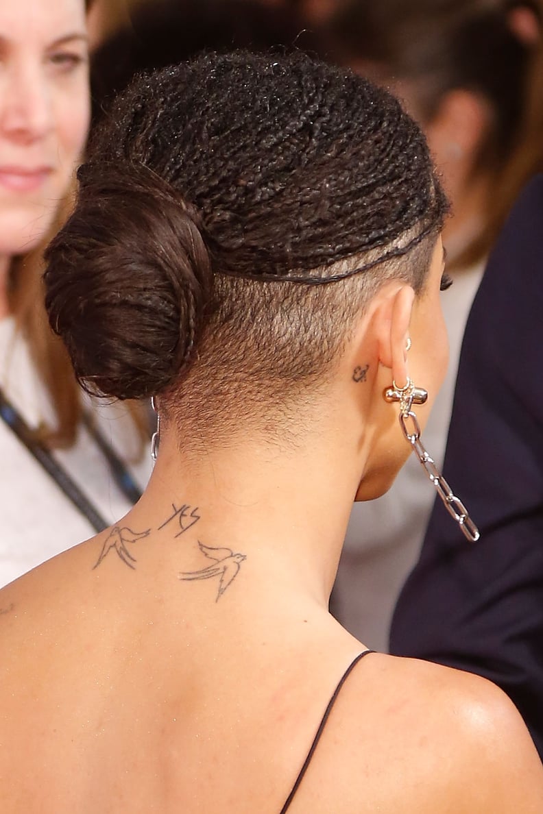 Zoë Kravitz's Swallows and "Yes" Tattoos