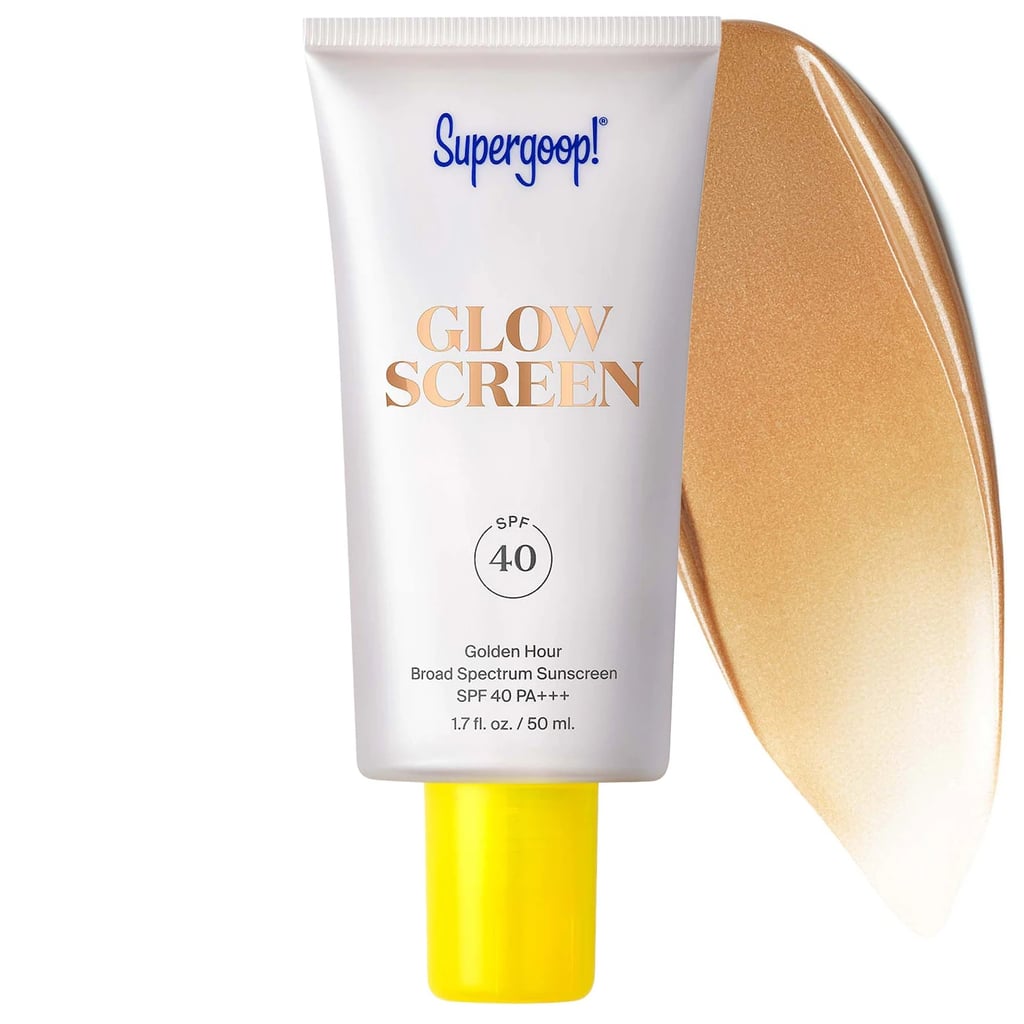 Supergoop! Glowscreen SPF 40 ($30, originally $38)
Supergoop's bestselling Glowscreen delivers broad spectrum SPF protection with a gorgeous sun-kissed finish. The formula is similar to the brand's original Unseen Sunscreen, but this has pearlescent pigments that impart an illuminating look to the skin. This sunscreen feels hydrating and silky and doubles as a makeup primer. You can also top up sun protection and use this as a highlighter on your complexion. It comes in four shades.