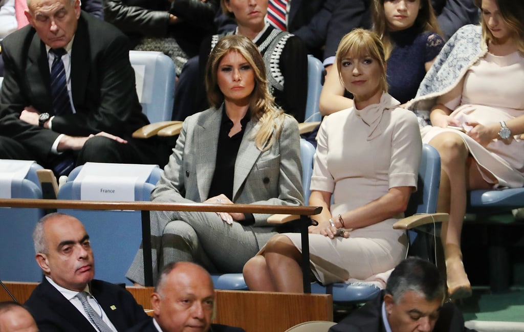 Melania Trump Wearing Calvin Klein Suit