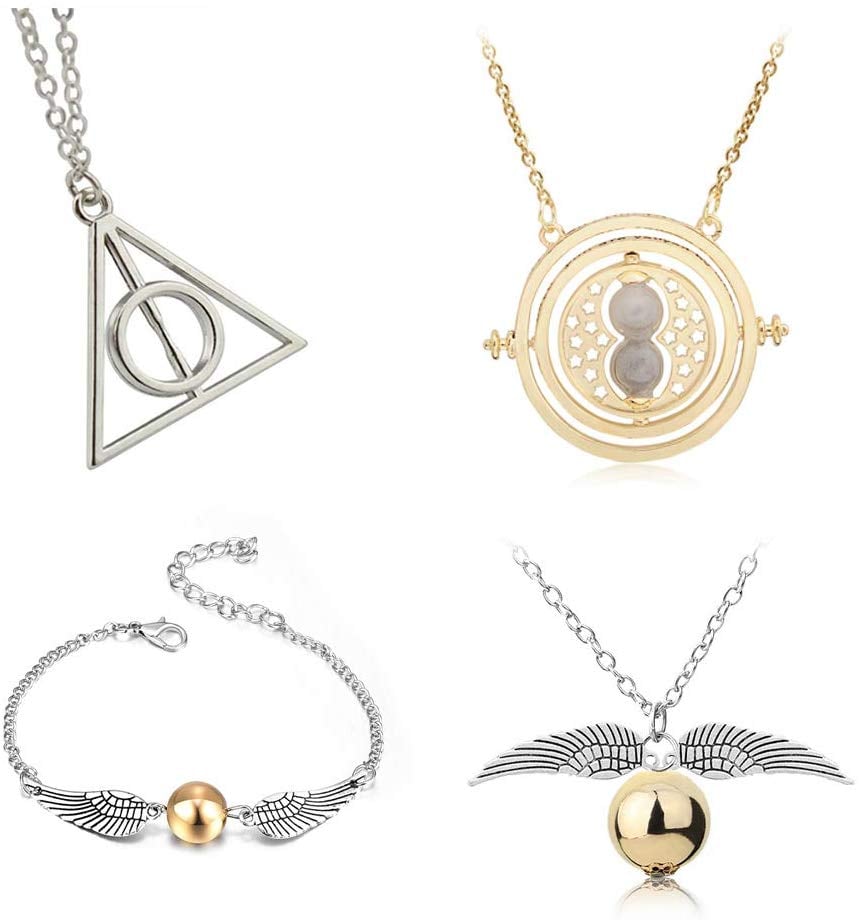 Four-Piece Harry Potter-Inspired Necklace Set