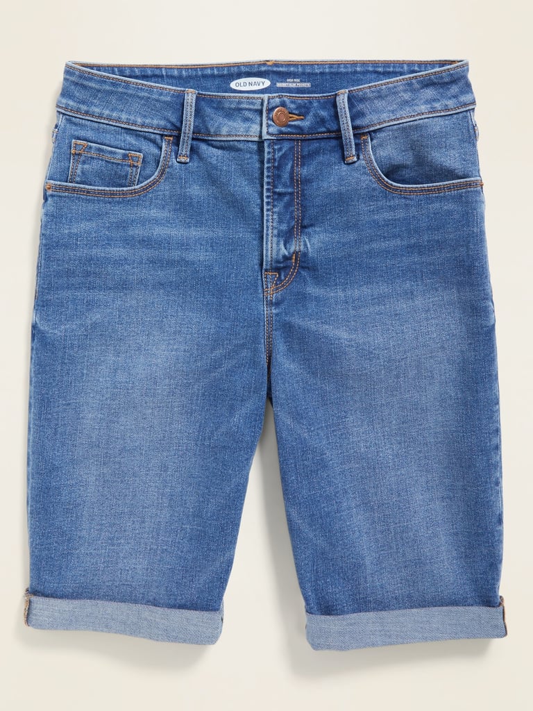 Old Navy High-Waisted Bermuda Jean Shorts | Stylish Bermuda Shorts For ...