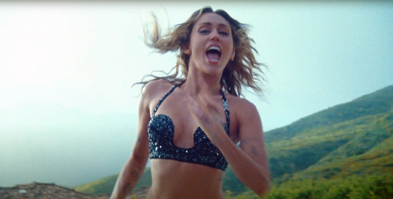 Miley Cyrus's Versace Cone Bra Bikini Top For "Jaded"