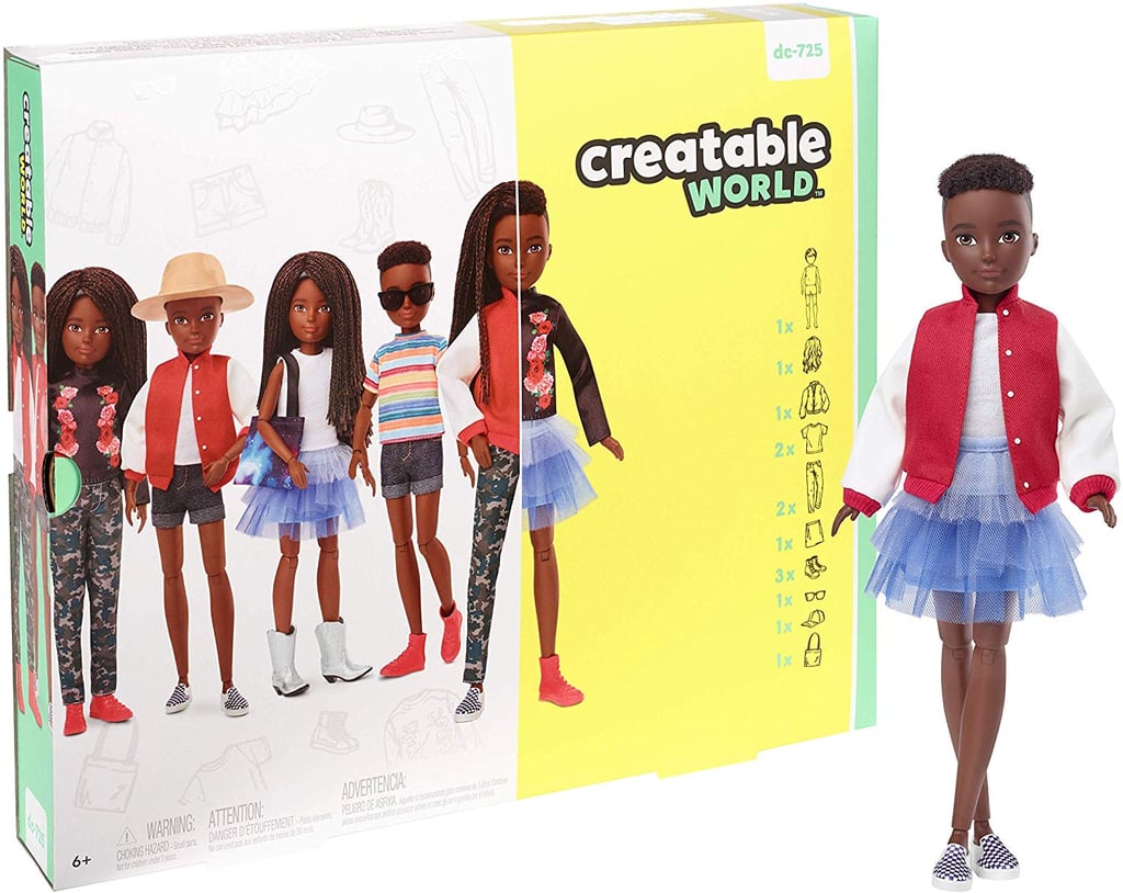 Creatable World Deluxe Character Kit Customizable Doll, Black Braided Hair