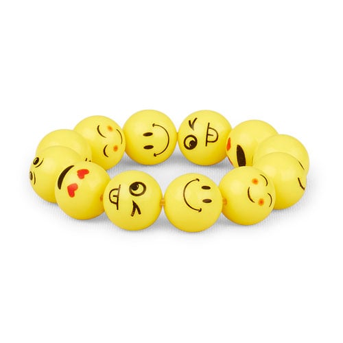 Girls Emoji Face Beaded Bracelet