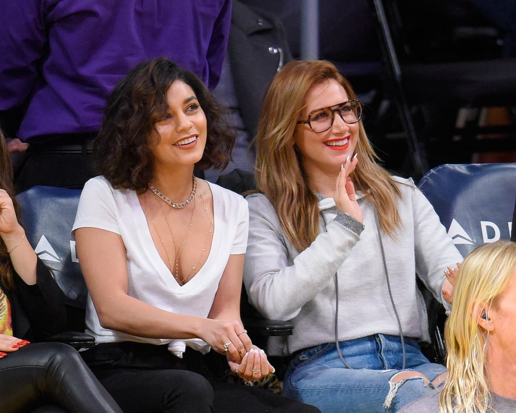 Jan. 2017: Hudgens and Tisdale Attend a Basketball Game