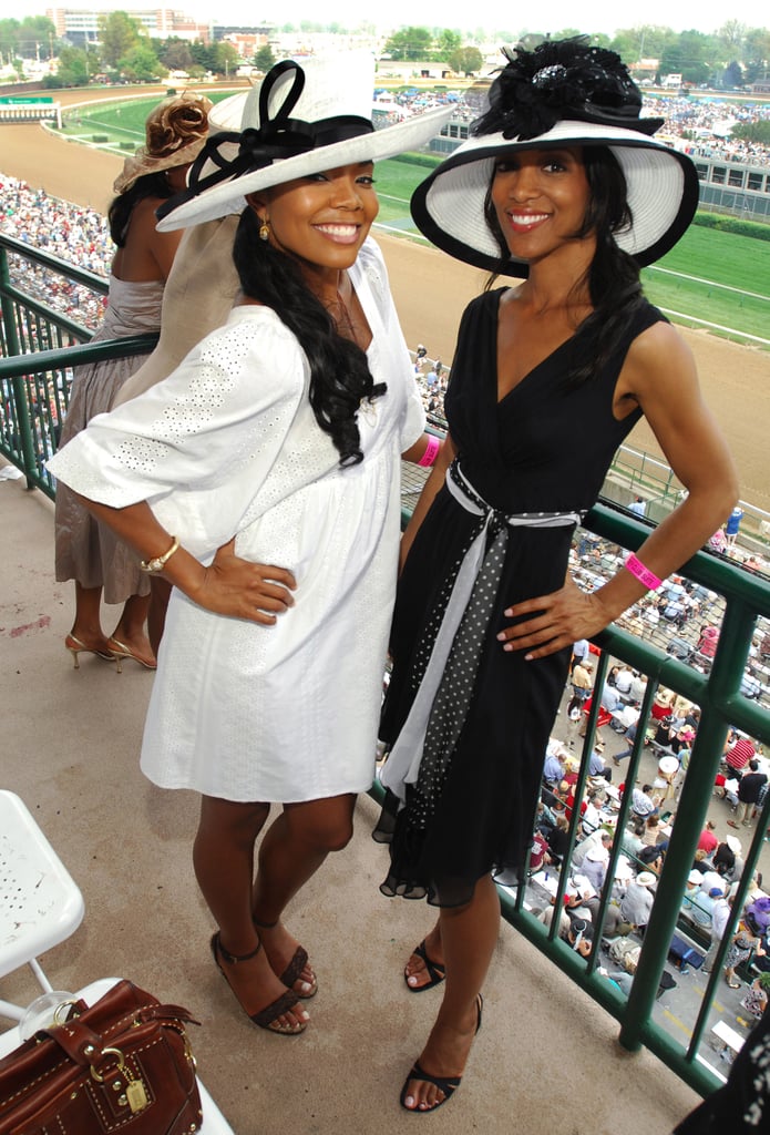 Gabrielle Union and a pal matched in black and white in 2007.
