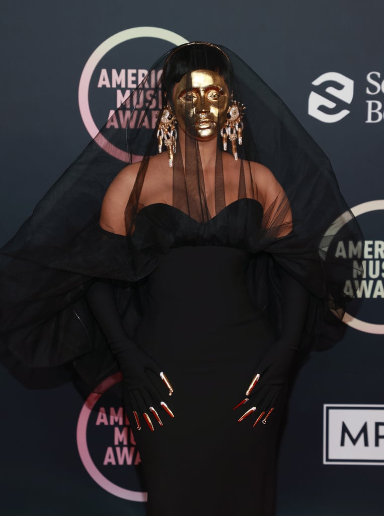 Cardi B Wears Manicure Over Gloves at American Music Awards