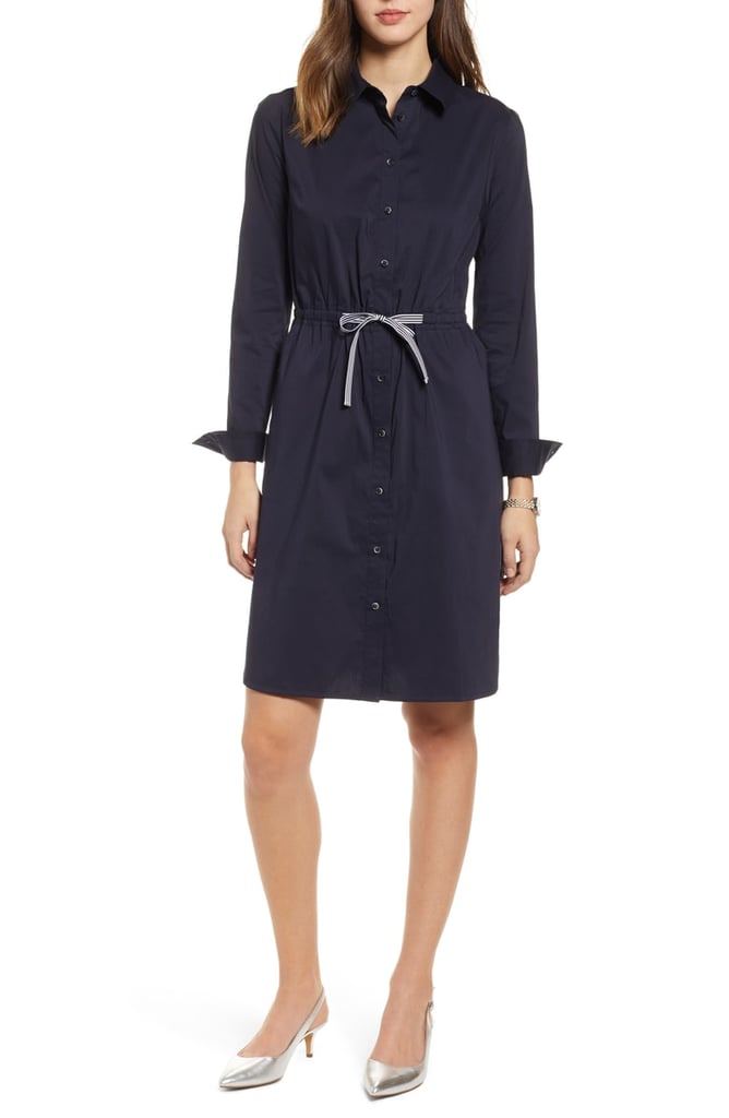 tie-waist shirtdress