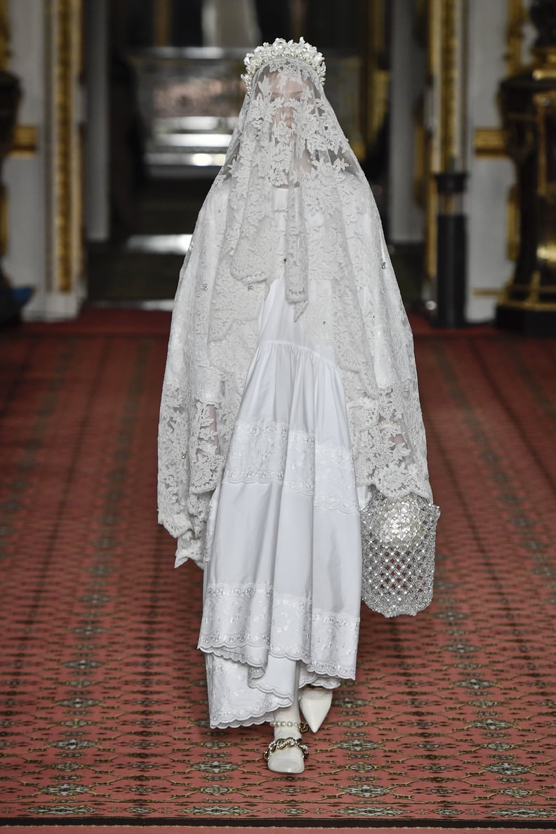 A White Gown and Lace Veil From the Simone Rocha Fall 2020 Runway at London Fashion Week
