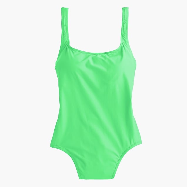 J Crew 19 Scoopback One Piece Swimsuit Women S Swimwear Slime Green Is The Color Of The Moment So We Re Living Our Best 90s Lives Popsugar Fashion Photo 23