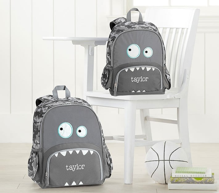 Pottery Barn Kids Mackenzie Critter Grey Monster Backpack