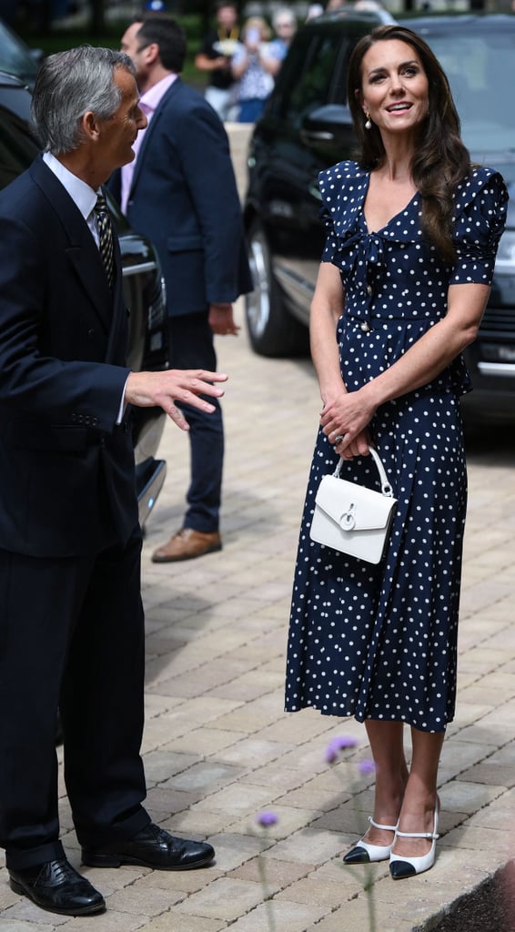Kate Middleton Rewears an Alessandra Rich Polka Dot Dress at Hope Street Facilities in 2023