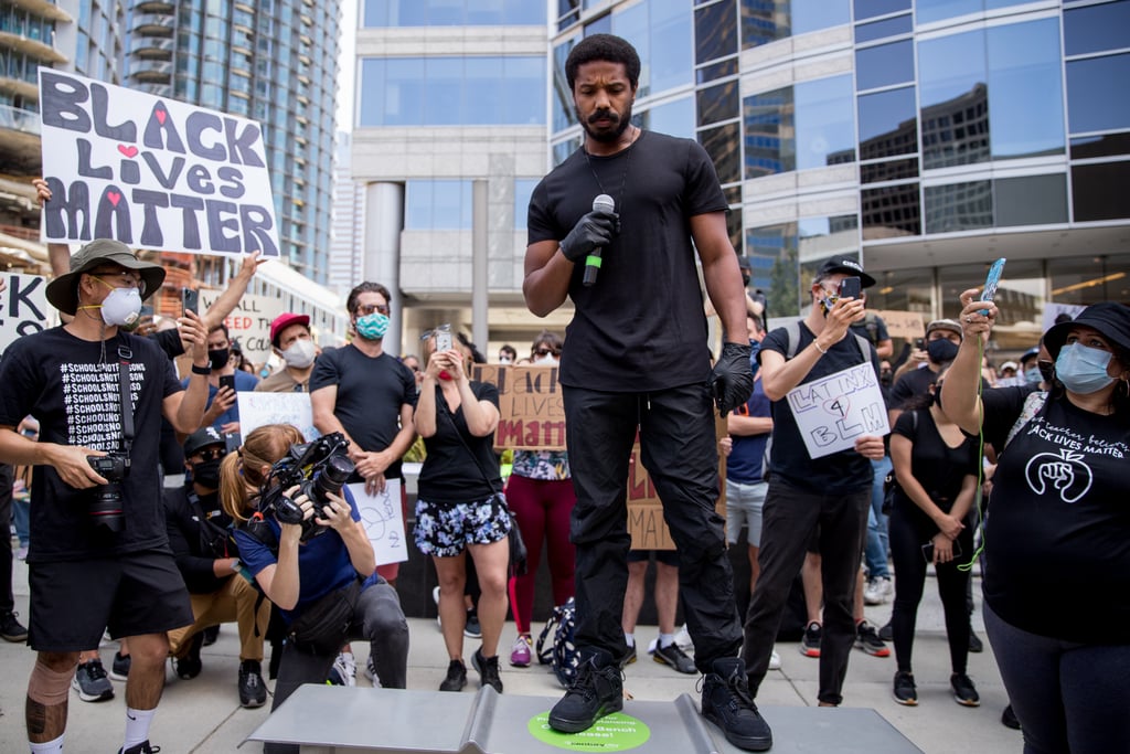 Michael B. Jordan Speaks at Black Lives Matter March in LA