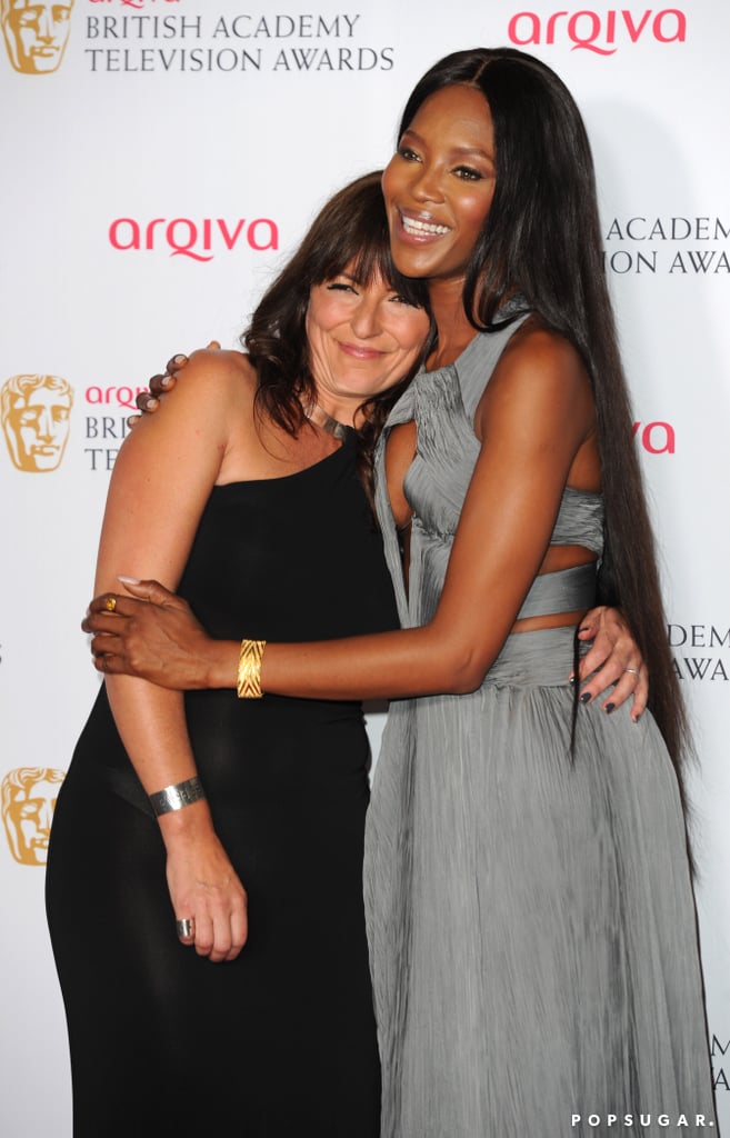 Naomi Campbell and Davina McCall shared a sweet hug on the red carpet at the British Academy Television Awards in London on Sunday.