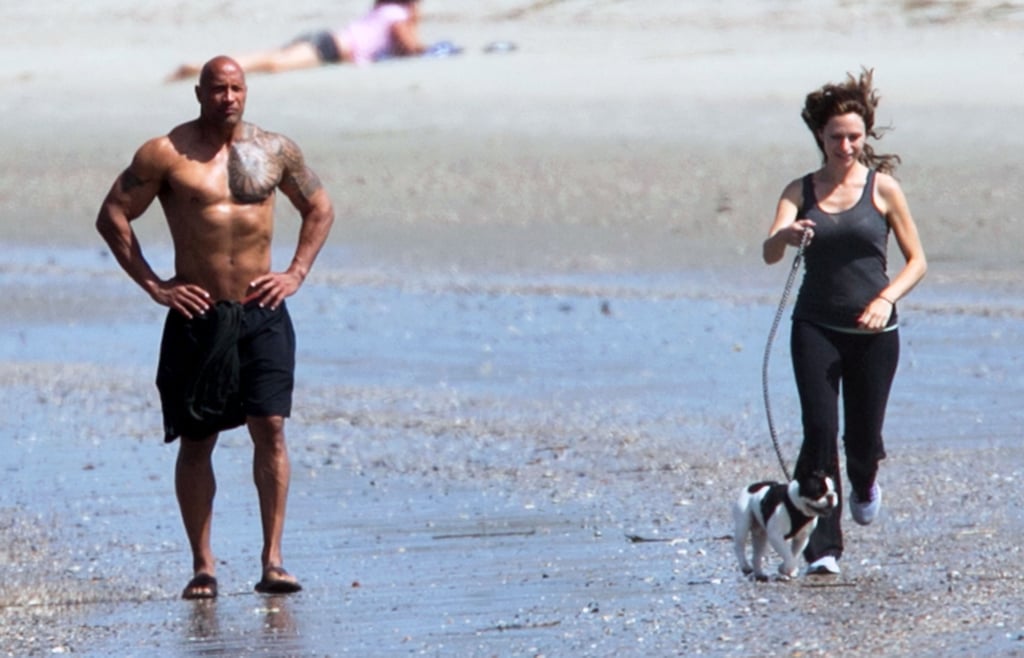 Dwayne Johnson Shirtless With Lauren Hashian Pictures 2016