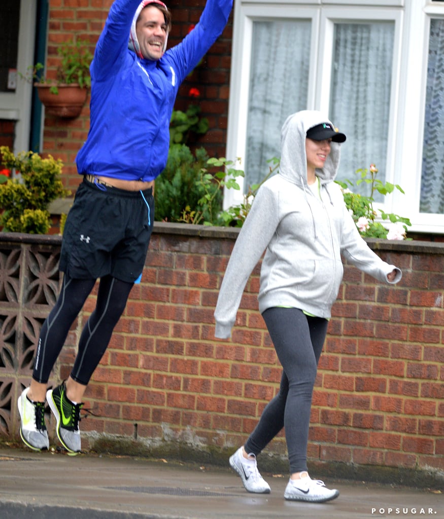 Scarlett Johansson and Romain Dauriac Leaving Gym in London