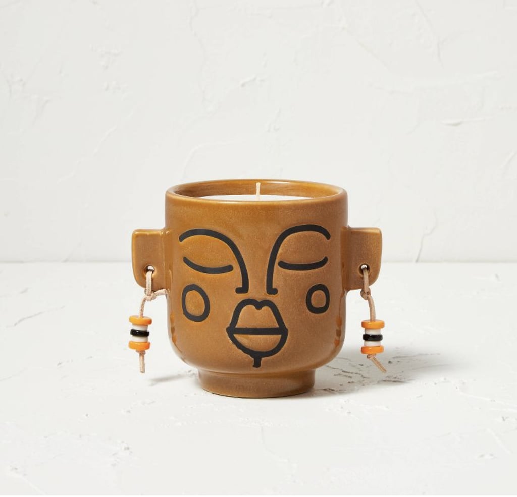 Opalhouse Designed With Jungalow Lemon Verbena and Geranium Ceramic Face Candle Yellow