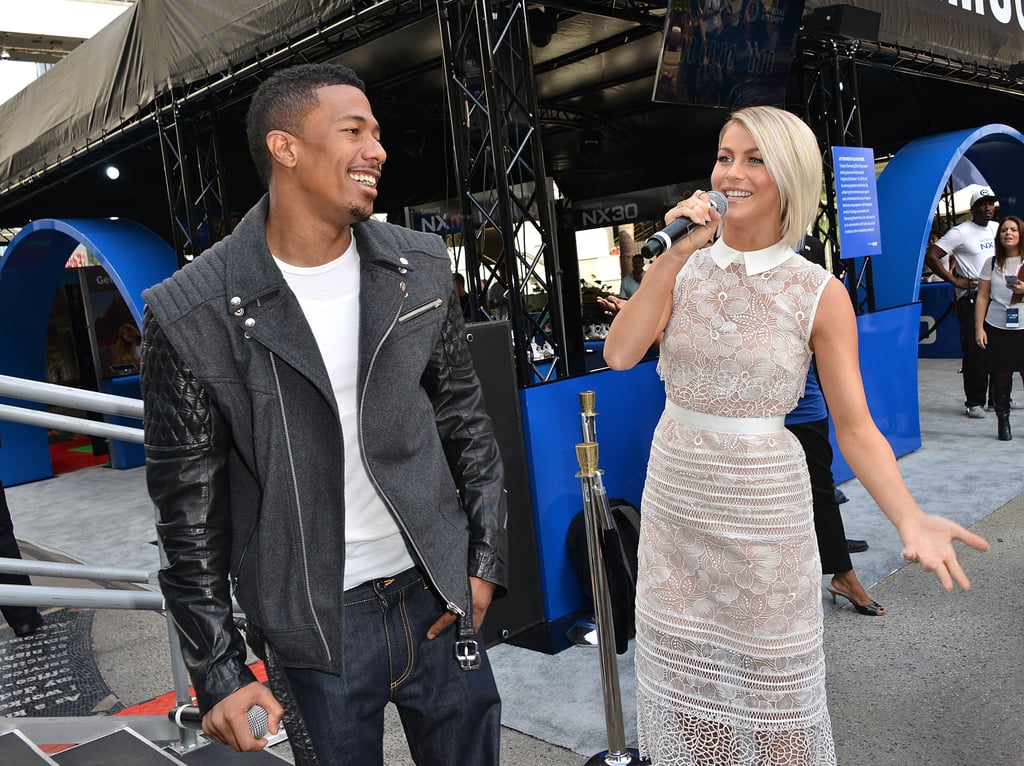 Nick Cannon and Julianne Hough were all smiles at Samsung's #DITCHtheDSLR event in LA on Tuesday.